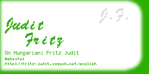 judit fritz business card